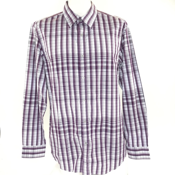 Banana Republic Button Shirt Plaid Contrast Cuffs - Picture 3 of 8